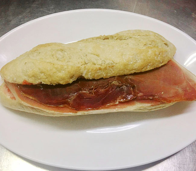 Gallego jamon serrano bocateria los Angeles Cheers